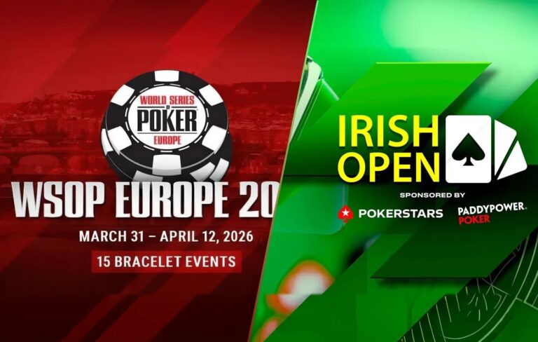 WSOP Europe and Irish Poker Open Clash in Spring 2026 Poker Calendar